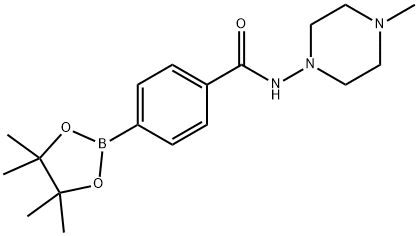 [4-(1'-Amino-4'-methylpiperazine-1-carbonyl)-phenyl] boronic acid pinacol ester Structure