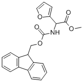 2-FURANACETIC ACID,A-[[(9H-FLUOREN-9-YLMETHOXY)CARBONYL]AMINO]- Struktur