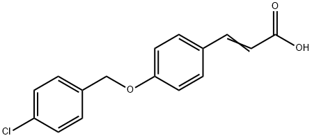 (E)-3-(4-((4-氯苄基)氧基)苯基)丙烯酸, 879642-82-7, 结构式