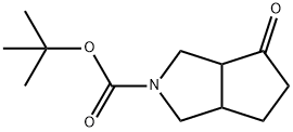 tert-butyl 4-oxohexahydrocyclopenta[c]pyrrole-2(1H)-carboxylate Structure