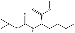 L-NORLEUCINE, N-[(1,1-DIMETHYLETHOXY)CARBONYL]-, METHYL ESTER 结构式