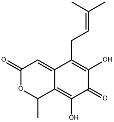 6,8-Dihydroxy-1-methyl-5-(3-methyl-2-butenyl)-1H-2-benzopyran-3,7-dione|