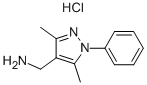(3,5-二甲基-1-苯基-吡唑-4-基)甲胺, 879896-52-3, 结构式
