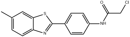 2-氯-N-[4-(6-甲基-1,3-苯并噻唑-2-基)苯基]乙酰胺, 87992-61-8, 结构式
