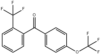 [4-(トリフルオロメトキシ)フェニル][2-(トリフルオロメチル)フェニル]メタノン 化学構造式