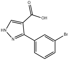 3-(3-bromophenyl)-1H-pyrazole-4-carboxylic acid Structure