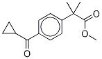 4-(Cyclopropylcarbonyl)-α,α-dimethylbenzeneacetic Acid Methyl Ester 化学構造式