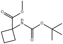 CYCLOBUTANECARBOXYLIC ACID, 1-[[(1,1-DIMETHYLETHOXY)CARBONYL]AMINO]-, METHYL ESTER,880166-10-9,结构式