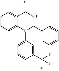 Benzoic  acid,  2-[(phenylmethyl)[3-(trifluoromethyl)phenyl]amino]- 结构式