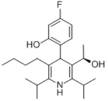 3-Pyridinemethanol, 5-butyl-4-(4-fluoro-2-hydroxyphenyl)-a-methyl-2,6-bis(1-methylethyl)-, (aR)- 结构式