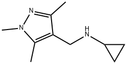N-[(1,3,5-trimethyl-1H-pyrazol-4-yl)methyl]cyclopropanamine 化学構造式
