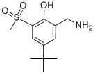 2-(アミノメチル)-4-(1,1-ジメチルエチル)-6-(メチルスルホニル)フェノール 化学構造式