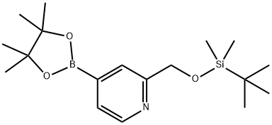 2-((TERT-BUTYLDIMETHYLSILYLOXY)METHYL) PYRIDINE-4-BORONIC ACID PINACOL ESTER, 880495-84-1, 结构式