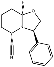 (-)-2-CYANO-6-PHENYLOXAZOLOPIPERIDINE Struktur