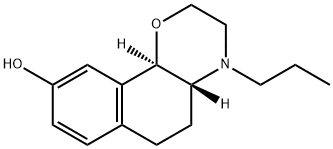 [4aR,(+)]-3,4,4aβ,5,6,10bα-ヘキサヒドロ-4-プロピル-2H-ナフト[1,2-b]-1,4-オキサジン-9-オール 化学構造式