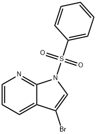 3-ブロモ-1-(フェニルスルホニル)-1H-ピロロ[2,3-B]ピリジン 化学構造式