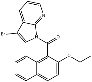 3-BROMO-1-(2-ETHOXY NAPHTHOYL)-7-AZAINDOLE,880770-81-0,结构式