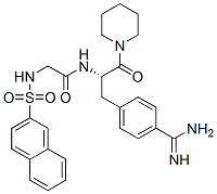 N-[(2S)-3-(4-carbamimidoylphenyl)-1-oxo-1-(1-piperidyl)propan-2-yl]-2- (naphthalen-2-ylsulfonylamino)acetamide Structure