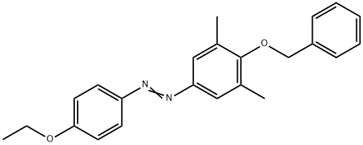 (3,5-dimethyl-4-phenylmethoxy-phenyl)-(4-ethoxyphenyl)diazene Struktur