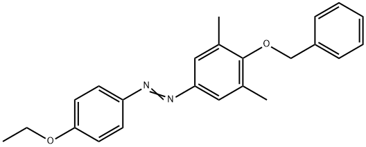 (3,5-dimethyl-4-phenylmethoxy-phenyl)-(4-ethoxyphenyl)diazene 化学構造式