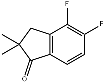4,5-DIFLUORO-2,3-DIHYDRO-2,2-DIMETHYL-1H-INDEN-1-ONE 化学構造式