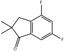 4,6-DIFLUORO-2,3-DIHYDRO-2,2-DIMETHYL-1H-INDEN-1-ONE Struktur