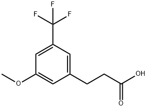 3-[3-Methoxy-5-(trifluoromethyl)phenyl]propionicacid Struktur