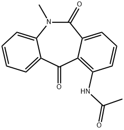 N-(6,11-dihydro-5-methyl-6,11-dioxo-5H-dibenz[b,e]azepin-10-yl)acetamide,88124-26-9,结构式