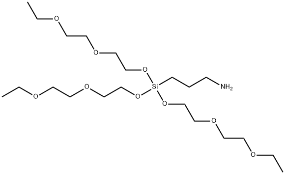 10,10-bis[2-(2-ethoxyethoxy)ethoxy]-3,6,9-trioxa-10-silatridecan-13-amine Structure