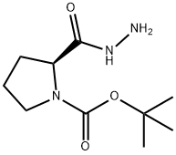 (S)-tert-Butyl 2-(hydrazinecarbonyl)pyrrolidine-1-carboxylate Struktur