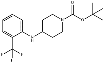 4-((2-(三氟甲基)苯基)氨基)哌啶-1-羧酸叔丁酯,881391-34-0,结构式