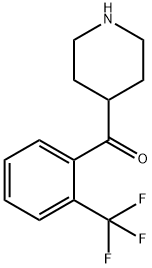 PIPERIDIN-4-YL-(2-TRIFLUOROMETHYL-PHENYL)-METHANONE HYDROCHLORIDE 结构式