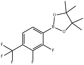 2-(2,3-二氟-4-(三氟甲基)苯)-4,4,5,5-四甲基-1,3,2-二氧杂硼烷, 881402-15-9, 结构式