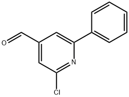 6-苯基-2-氯吡啶-4-醛,881402-38-6,结构式