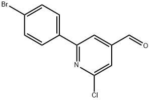 2-(4-BROMOPHENYL)-6-CHLOROPYRIDINE-4-CARBALDEHYDE,881402-41-1,结构式