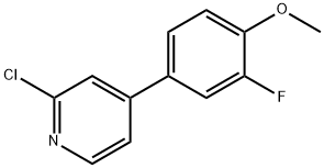 2-CHLORO-4-(3-FLUORO-4-METHOXYPHENYL)PYRIDINE Struktur