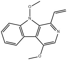 1-Ethenyl-4,9-dimethoxy-9H-pyrido[3,4-b]indole 结构式