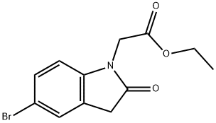 5-溴-2,3-二氢-2-氧代-1H-吲哚-1-乙酸乙酯, 881608-39-5, 结构式