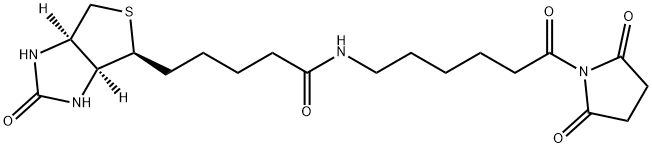 1H-Thieno[3,4-d]iMidazole-4-pentanaMide, N-[6-(2,5-dioxo-1-pyrrolidinyl)-6-oxohexyl]hexahydro-2-oxo-, (3aS,4S,6aR)- 化学構造式