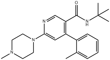 3-PYRIDINECARBOXAMIDE, N-(1,1-DIMETHYLETHYL)-4-(2-METHYLPHENYL)-6-(4-METHYL-1-PIPERAZINYL)-|奈妥吡坦中间体