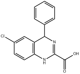 2-喹唑啉甲酸, 6-氯-1,4-二氢-4-苯基-,88190-77-6,结构式