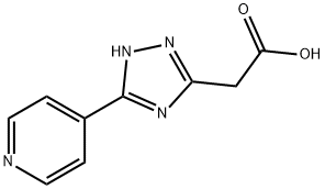 2-(3-(吡啶-4-基)-1H-1,2,4-三唑-5-基)乙酸, 881939-76-0, 结构式