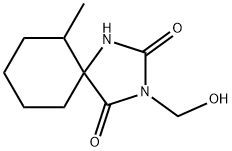 3-(ヒドロキシメチル)-6-メチル-1,3-ジアザスピロ[4.5]デカン-2,4-ジオン 化学構造式