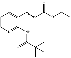 3-(2-三甲基乙酰氨基-3-吡啶基)丙烯酸乙酯,882029-13-2,结构式