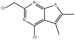 4-ХЛОРО-2-ХЛОРОМЕТИЛ-5,6-ДИМЕТИЛ-ТИЕНО [2,3-D] ПИРИМИДИН структура