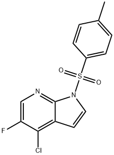 1H-Pyrrolo[2,3-b]pyridine, 4-chloro-5-fluoro-1-[(4-methylphenyl)sulfonyl]-,882033-67-2,结构式