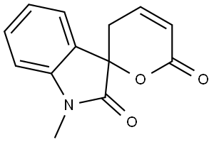 1-METHYL-SPIRO[3H-INDOLE-3,2'-[2H]PYRAN]-2,6'(1H,3'H)-DIONE Struktur