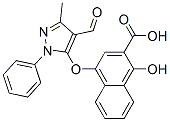 4-[(4-Formyl-3-methyl-1-phenyl-1H-pyrazol-5-yl)oxy]-1-hydroxy-2-naphthalenecarboxylic acid Structure