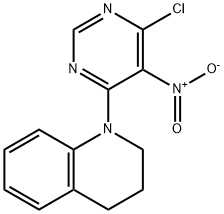 1-(6-CHLORO-5-NITRO-4-PYRIMIDINYL)-1,2,3,4-TETRAHYDROQUINOLINE,882276-62-2,结构式