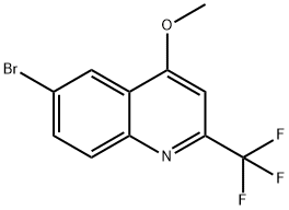 6-Bromo-4-methoxy-2-(trifluoromethyl)quinoline 化学構造式